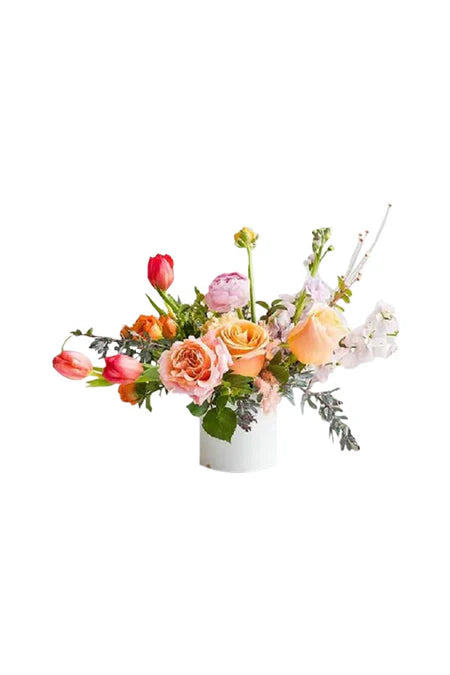 Fresh Start Floral Basket – vibrant flower arrangement in luxury basket for new beginnings and gifting in Riyadh