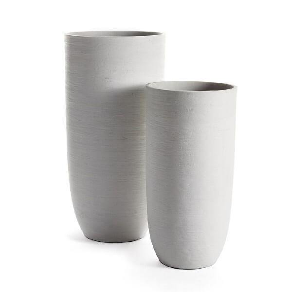 Curved Tall Ceramic Vase - Plant Pot